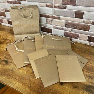 BVLGARI Shopping Bags 3, 6x8 Bags 3 Envelopes With Cards